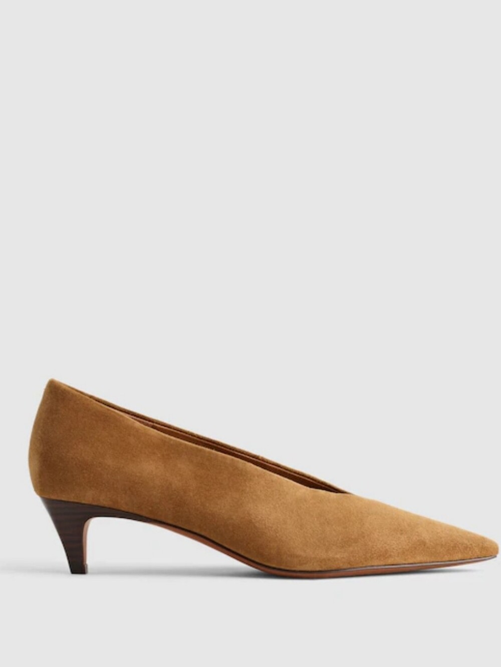 Madewell Emilie/Eloise Suede Choked up Kitten Heel - Glazed Walnut